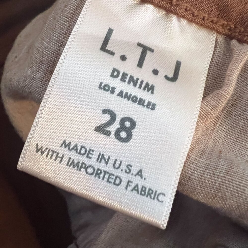 NEW L.T.J genoa fly button jean in camel size 28 - Picture 6 of 11